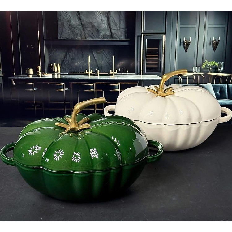 Nồi Gang Cà Chua Moos kích thước 27cm x 21cm x 15,5cm, dung tích 3,2L Hàng chính Hãng