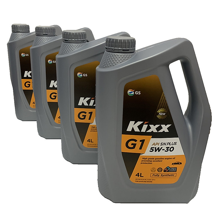Một Thùng Bốn Can Dầu Kixx G1 API SN Plus 5W30 4L Can Nhựa Xe động cơ xăng Triple Double ngăn chặn hiện tượng LSPI