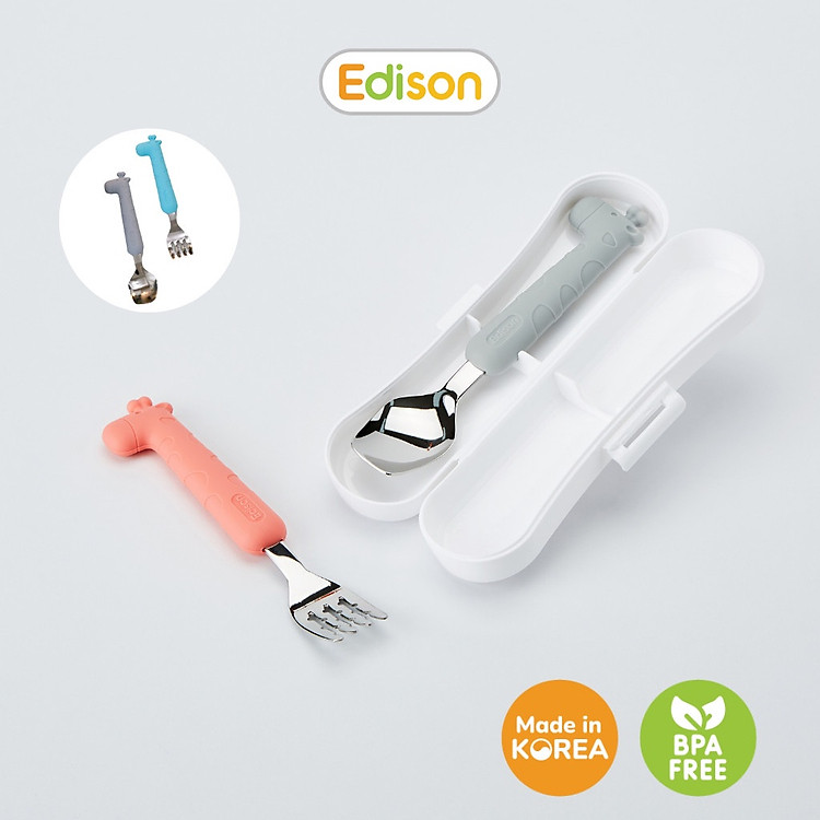Bộ thìa nĩa ăn dặm cho bé Edison Chính hãng Tiết kiệm - Hình ảnh 3