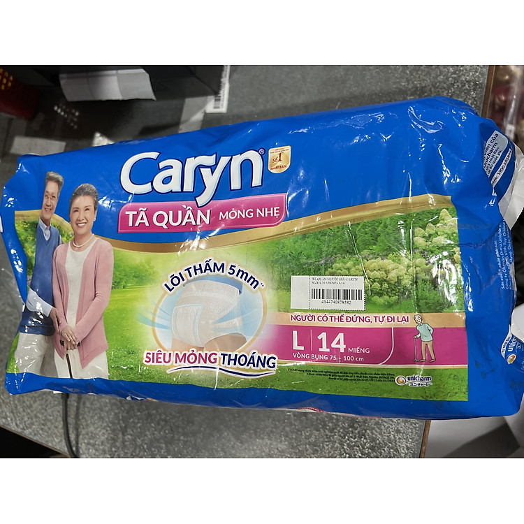Tã quần người già Caryn size L14 Chính hãng Ưu đãi - Hình ảnh 4