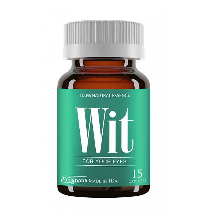 Thực Phẩm Chức Năng Bổ mắt WIT tránh mờ, mỏi, khô, nhức, giảm thị lực (Chai 15 Viên)