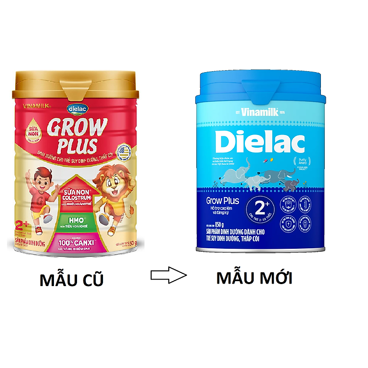 Sữa Bột Vinamilk GrowPlus 2+ 850g Chính hãng Tiết kiệm - Hình ảnh 2