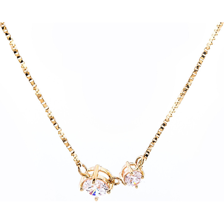 Dây chuyền vàng liền mặt đính đá nữ DOJI 14K 0819CP-LAL084