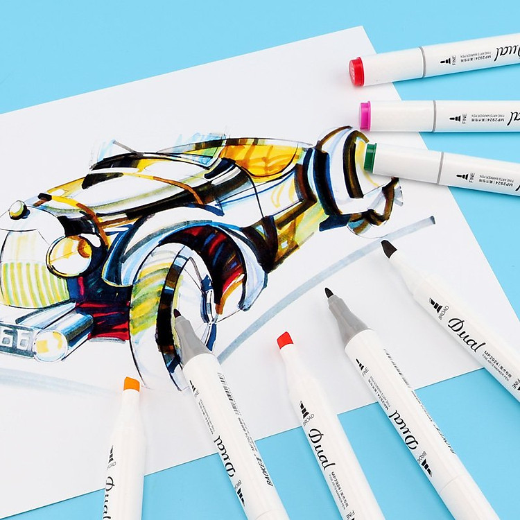 Bút màu Dual Marker Baoke MP2924 (12 màu) - Ảnh 4