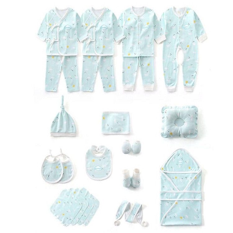 Hộp đồ cho bé BO750 (03 áo+bodysuits+02 quần+chăn ủ+gối+mũ+03 yếm+04 khăn xô+bao tay,chân)