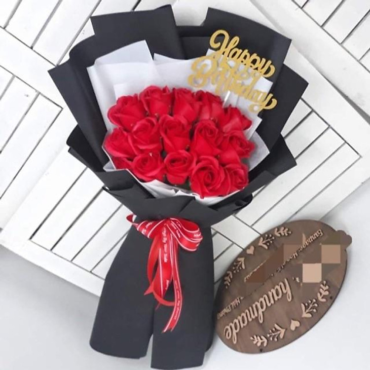 Hoa sáp Hàn Quốc bó 15 bông sang chảnh.