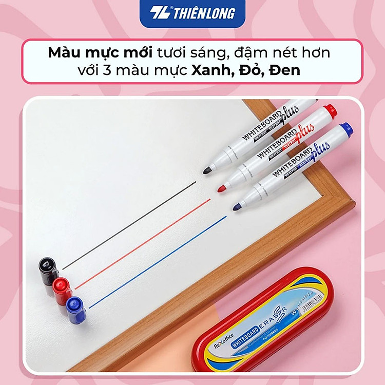 Bút viết bảng Thiên Long WB-03 Plus (mực xanh) - Ảnh 5