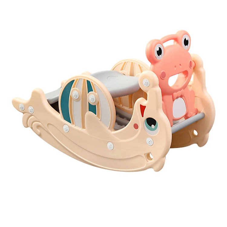 Bập bênh 3in1 cầu trượt, bập bênh, chơi bóng rổ bé từ 1-3 tuổi