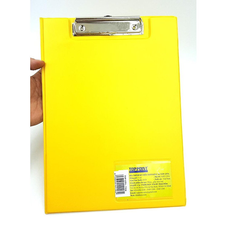 Bìa Trình Ký Đôi Toppoint A4 TOP-135A (Màu Vàng) - Ảnh 3