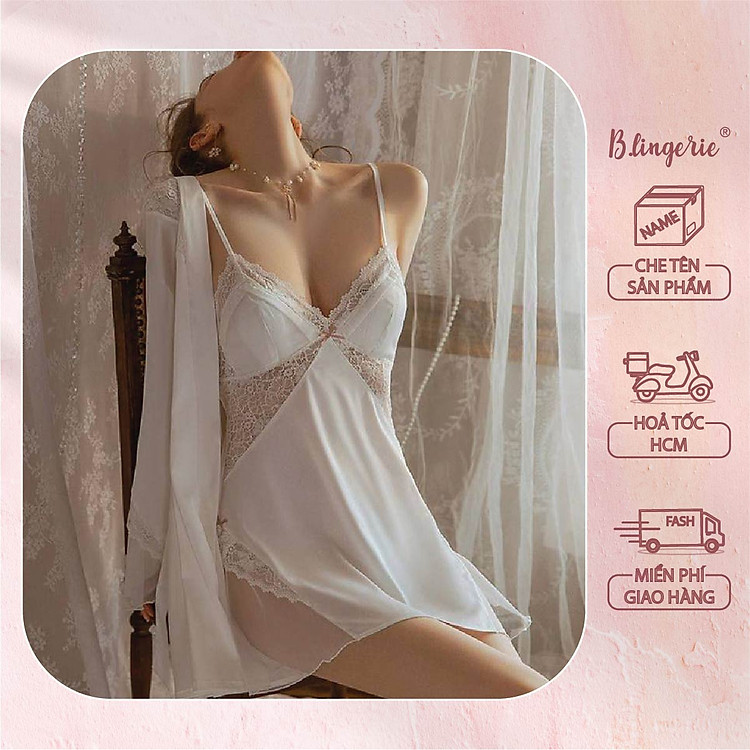 Áo Choàng Ngủ Cột Nơ - B.Lingerie