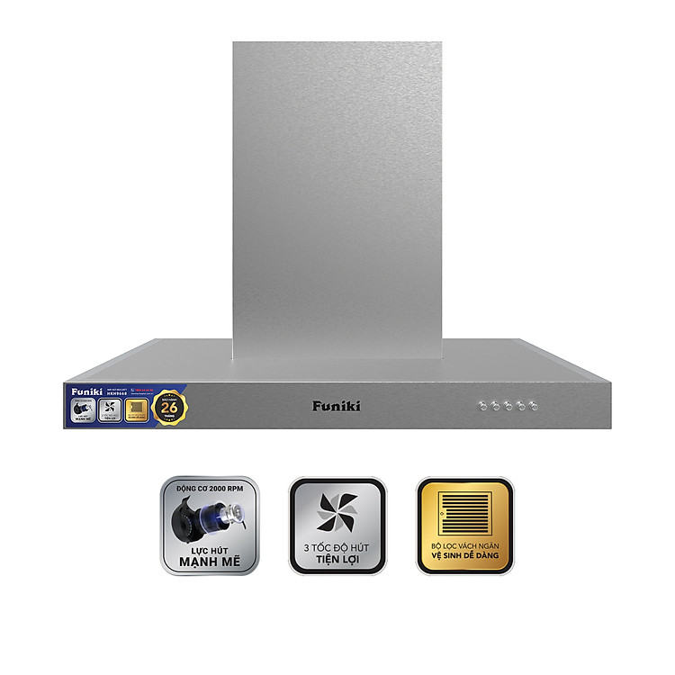 Máy hút mùi chữ T Funiki HKH9668 (Rộng 70cm) - Bảo hành 26 tháng - Hàng chính hãng