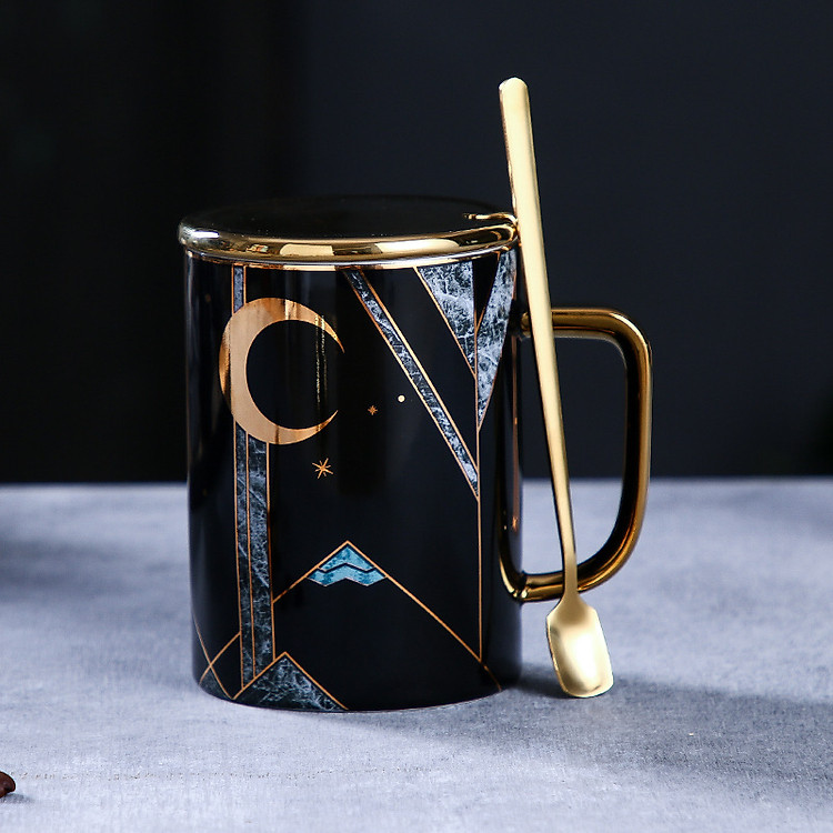 Cốc sứ họa tiết mặt trăng