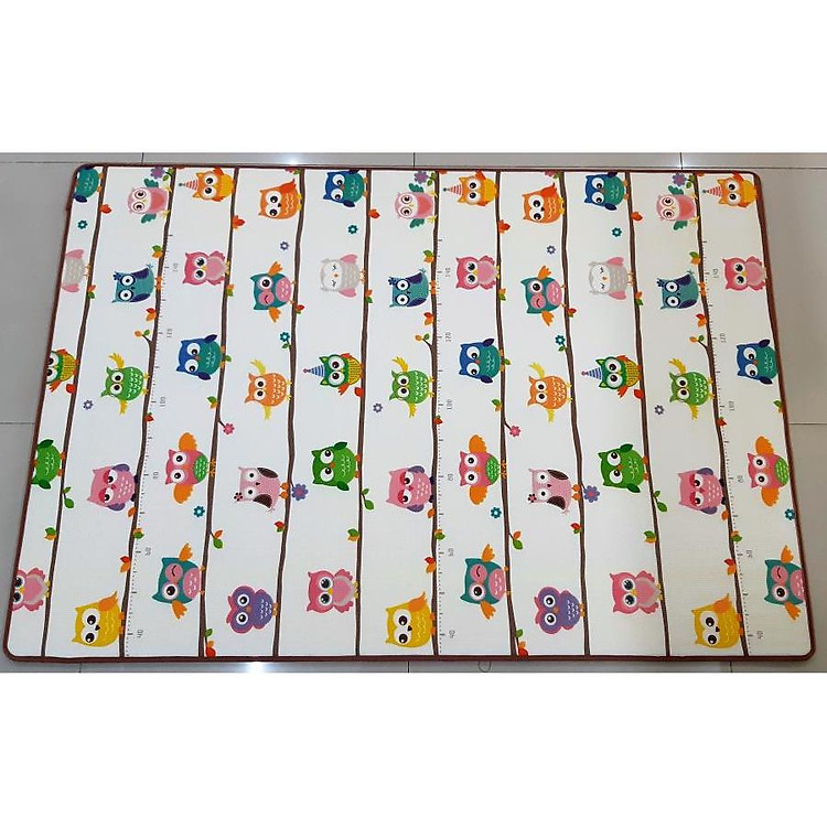 Thảm chơi cho trẻ Baby Mat được in 2 mặt hình chim cú và chữ cái