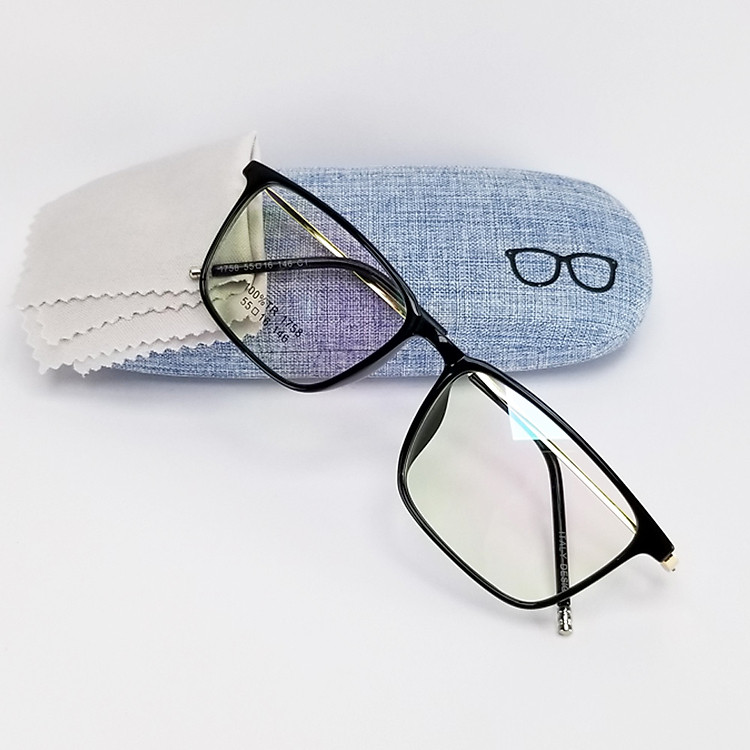 Gọng kính cận nam nữ thời trang DKYGC1758D. Tròng giả cận 0 độ, gọng kim loại không gỉ, ôm sát khuôn mặt.