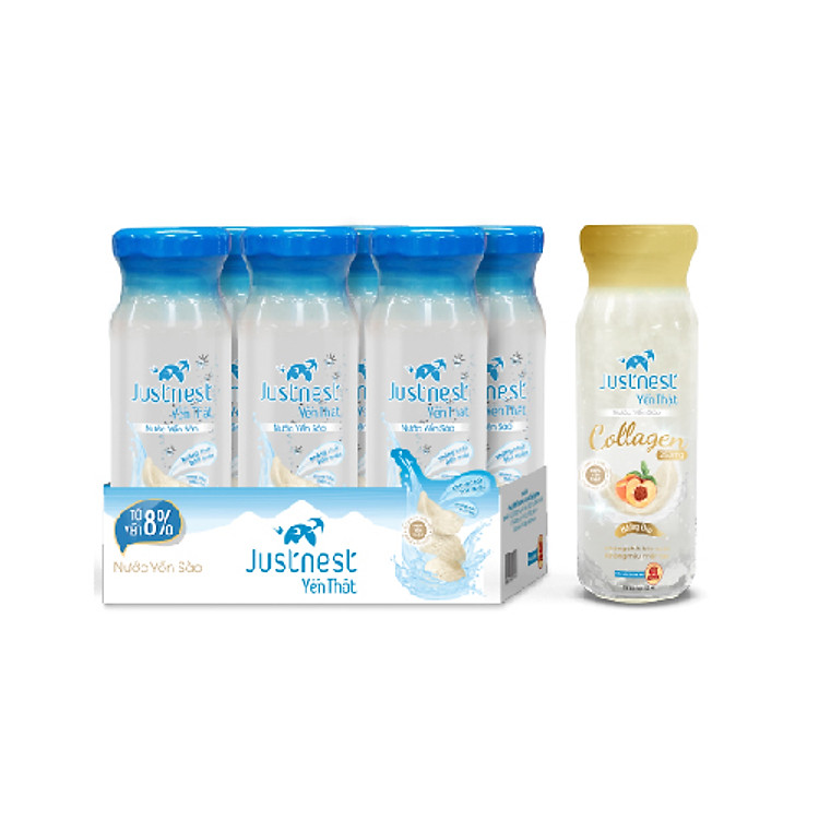 Combo 6 Lọ Nước Yến Thật Justnest Tặng 1 Lọ Nước Yến Justnest Collagen