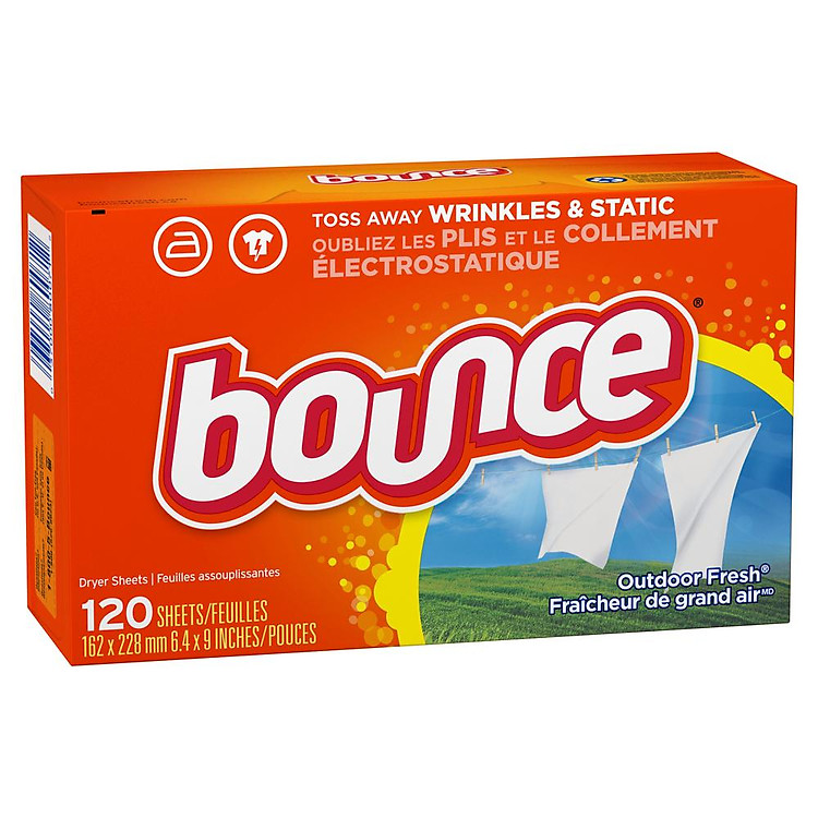 Giấy Làm Mềm Vải và thơm quần áo Bounce Outdoor Fresh 120 tờ
