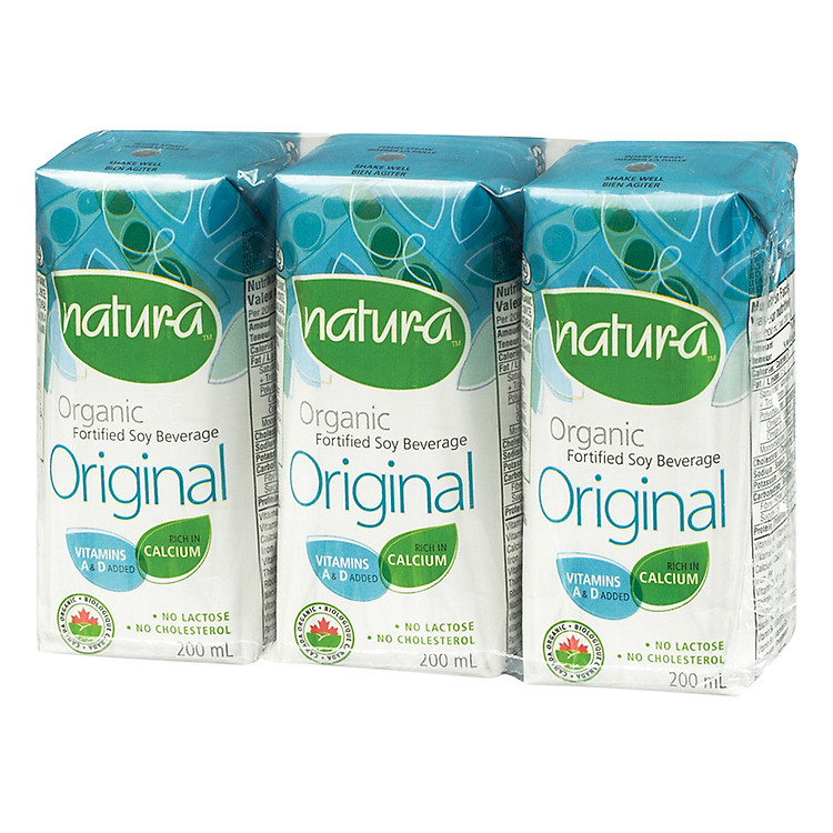 Lốc 3 Hộp Sữa Đậu Nành Hữu Cơ Natura Soy Beverage Original (200ml / Hộp)