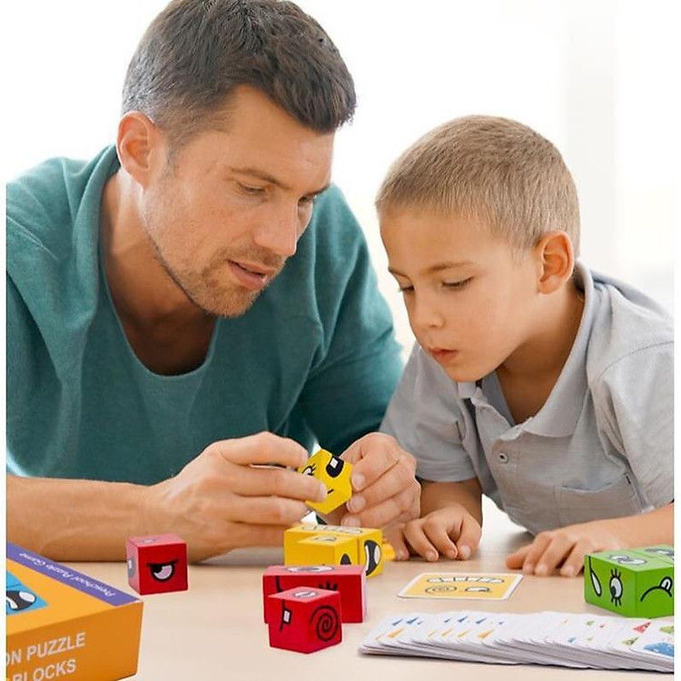 Đồ chơi Boardgame xếp hình khuôn mặt gỗ Chính hãng Giá tốt - Hình ảnh 4