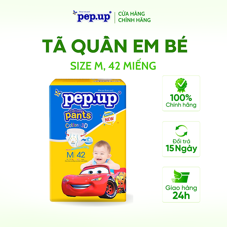 Tã/Bỉm Quần Pep.up Cottony Siêu Mềm Uy tín Tiết kiệm