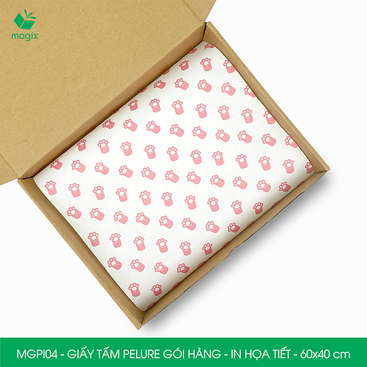 Giấy Pelure gói hàng in họa tiết (50 tấm) - 60x40 cm - Ảnh 3