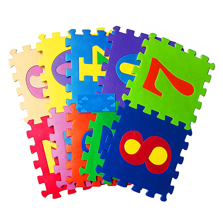 Bộ 10 Miếng Thảm Cao Su Phước Thành Hình Chữ Số (30 x 30 cm)