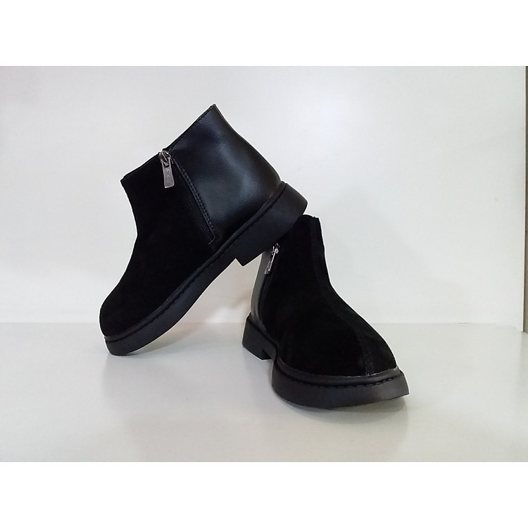 GIÀY BOOT NHUNG PHỐI DA BÉ GÁI M1