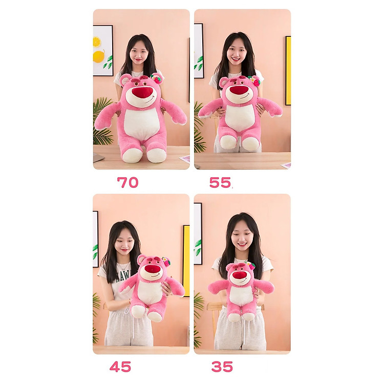 Mua Gấu bông dâu hồng dễ thương 45cm Chính hãng Giá tốt - Hình ảnh 3