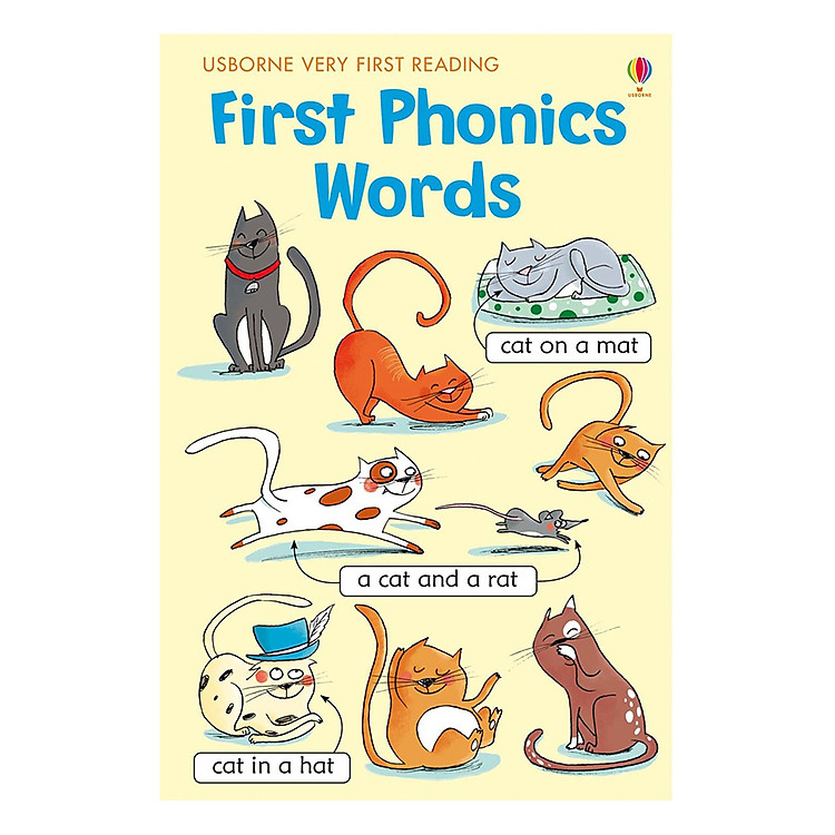 Sách Usborne Very First Reading Support Titles: First Phonic Words