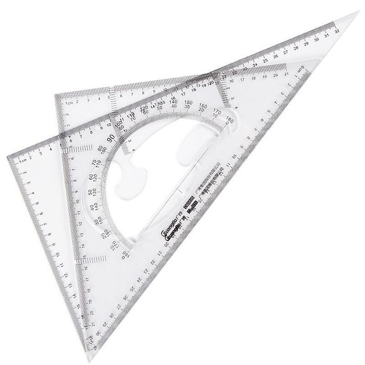 Bộ Thước Eke 33cm 2 trong 1 (2 chiếc) - Ảnh 2