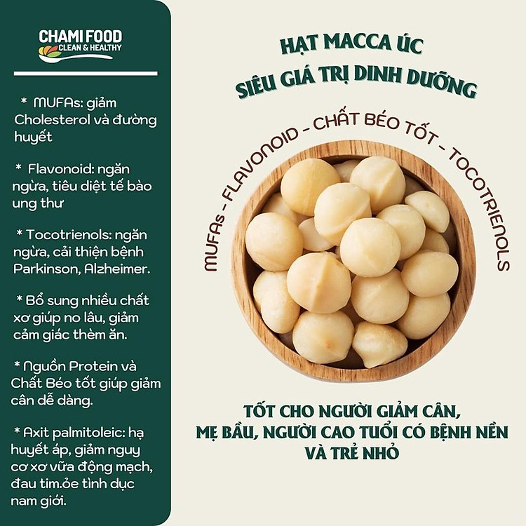 Hạt macca Úc ChamiFood 500G Nhập Khẩu Giá tốt - Hình ảnh 4