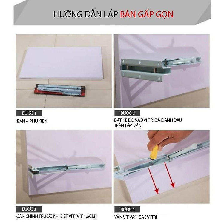 Bàn treo tường gấp gọn thông minh - Nội thất láp ráp