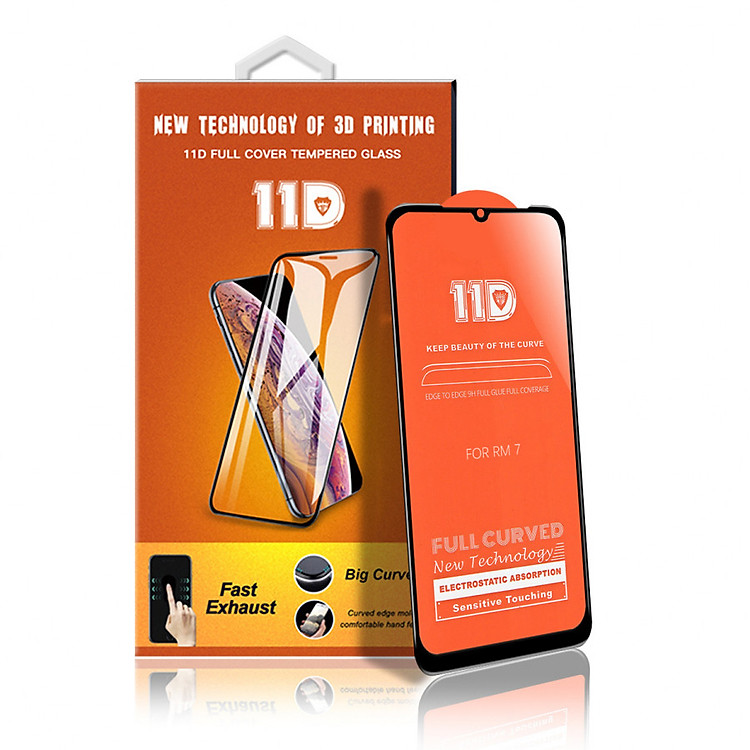 Kính cường lực 11D dùng cho Xiaomi Redmi 7 Full viền Đen