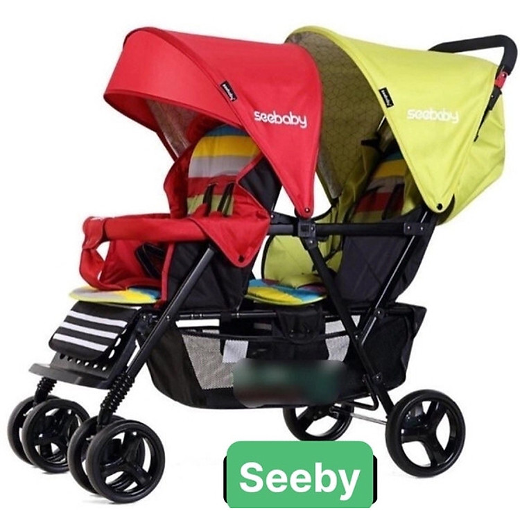 Xe đẩy đôi Seebaby T12-T-S chính hãng Chính hãng Tiết kiệm - Hình ảnh 3