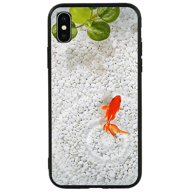 Ốp lưng viền TPU cao cấp cho Iphone X - Cá Koi 01