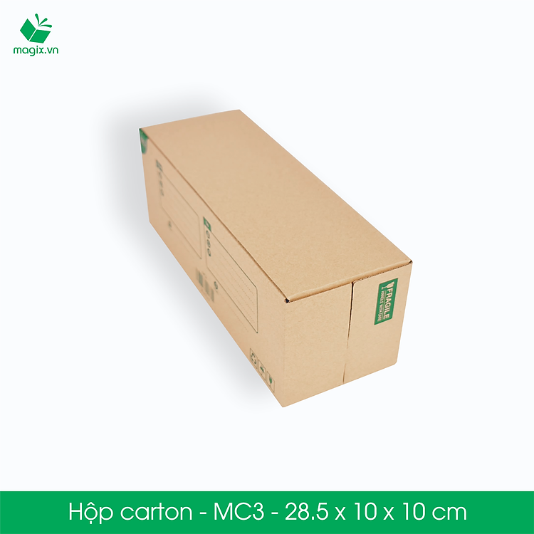 Thùng Hộp Carton MC3 (28.5x10x10 cm) - 100 chiếc - Ảnh 3