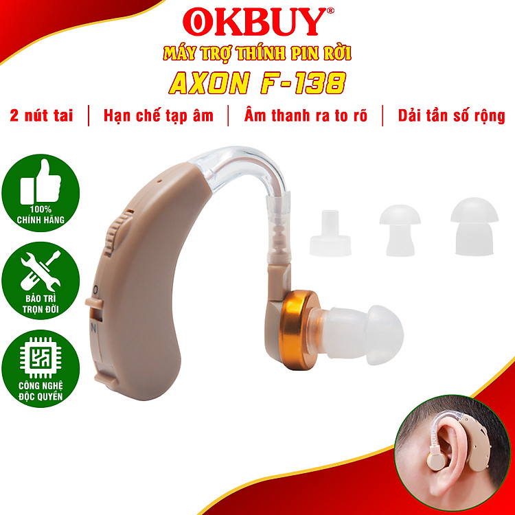 Máy trợ thính cho người già không dây đeo tai Axon F-138