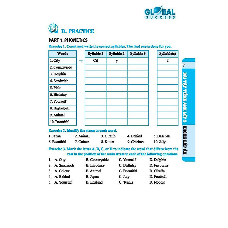 Global Success - Bài Tập Tiếng Anh Lớp 5 - Không Đáp Án - Ảnh 6