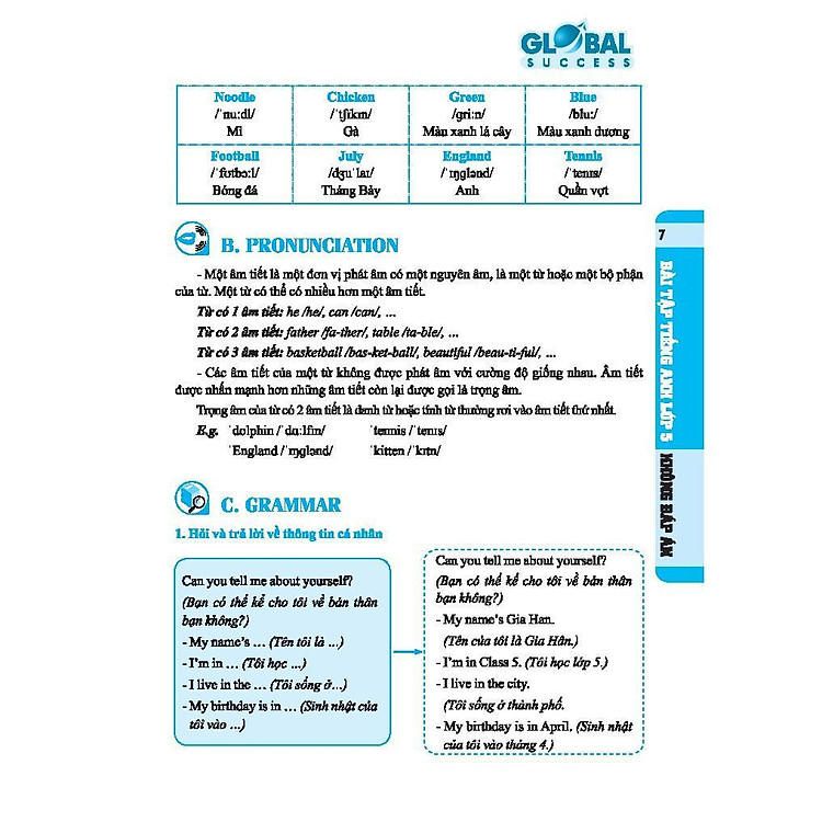 Global Success - Bài Tập Tiếng Anh Lớp 5 - Không Đáp Án - Ảnh 4
