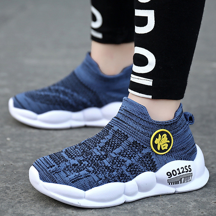 Giày thể thao cho bé trai 4 - 15 tuổi GE38 cổ thun co giãn 4 chiều mềm mại đế Eva siêu nhẹ