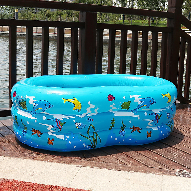 Bể Bơi Phao 130cm*85cm*50cm Bể Phao Bơi Cho Bé Cao Cấp 03 tầng (màu ngẫu nhiên)