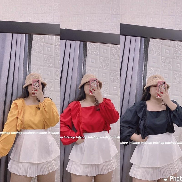 ÁO BABYDOLL VIỀN BÈO TAY DÀI BIGSIZE 60-90kg Ảnh thật 100%