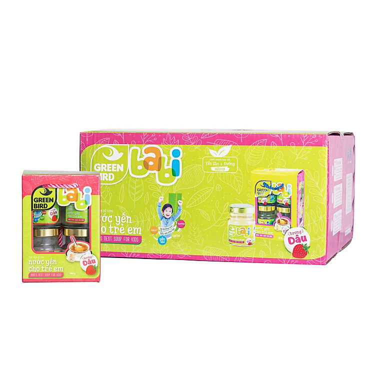 Lốc Green Bird - Babi Nước Yến Hương Dâu Hàng chuẩn Ưu đãi - Hình ảnh 4