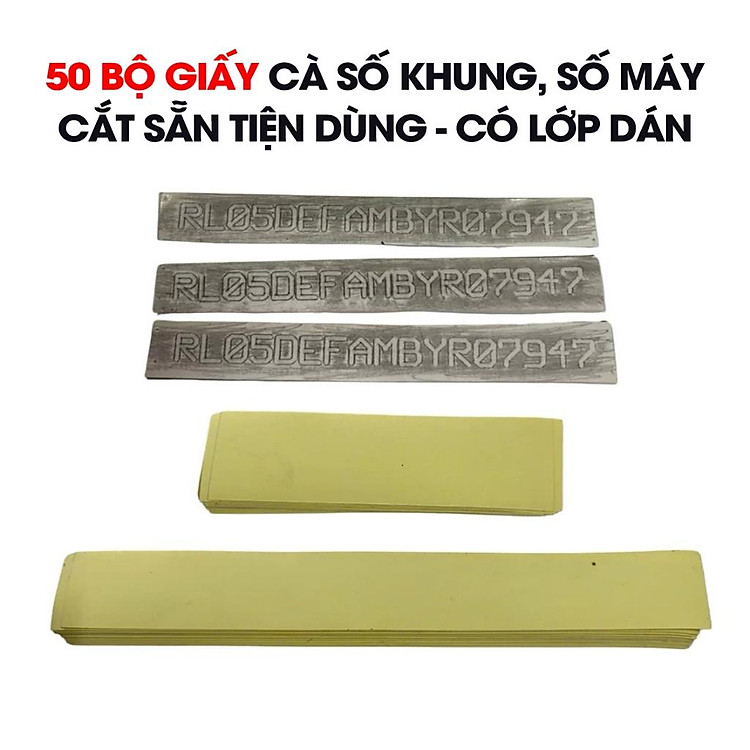 Dụng Cụ Cà Số Khung Số Máy | Chuyên Dùng Cà Số Cho Ôtô Xe Máy | Tặng Kèm Giấy Cà Số Chuyên Dụng