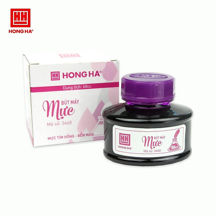 Mực Lọ Hồng Hà màu tím 3468 (60ml)