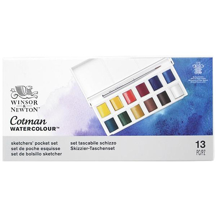 Hộp 12 Màu Nước Cotman Sketchers’ Pocket Set (13 chi tiết)
