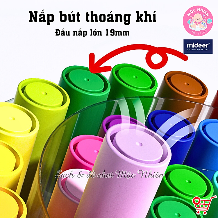 Bút Lông Màu Nước Round-tip Washable Marker (24 màu) - Ảnh 7