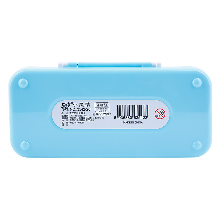 Hộp Bút Hít Nhựa No 3542 Xiaolingjing - Xanh Nhạt - Ảnh 2
