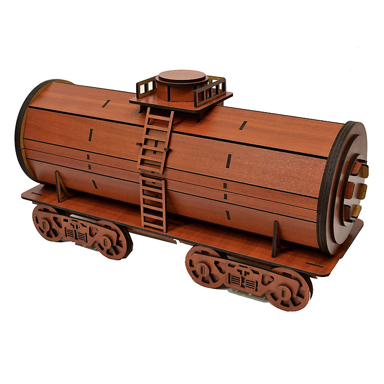 Hộp rượu vang hình tàu hỏa lắp ráp trang trí