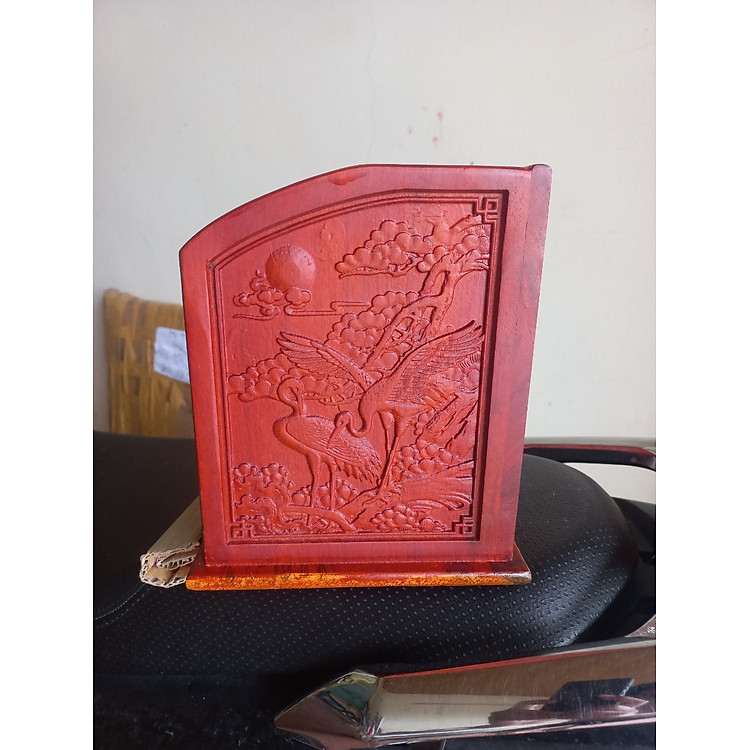 Giá sách cắm bút đa năng bằng gỗ hương (30×21×18cm) - Ảnh 5