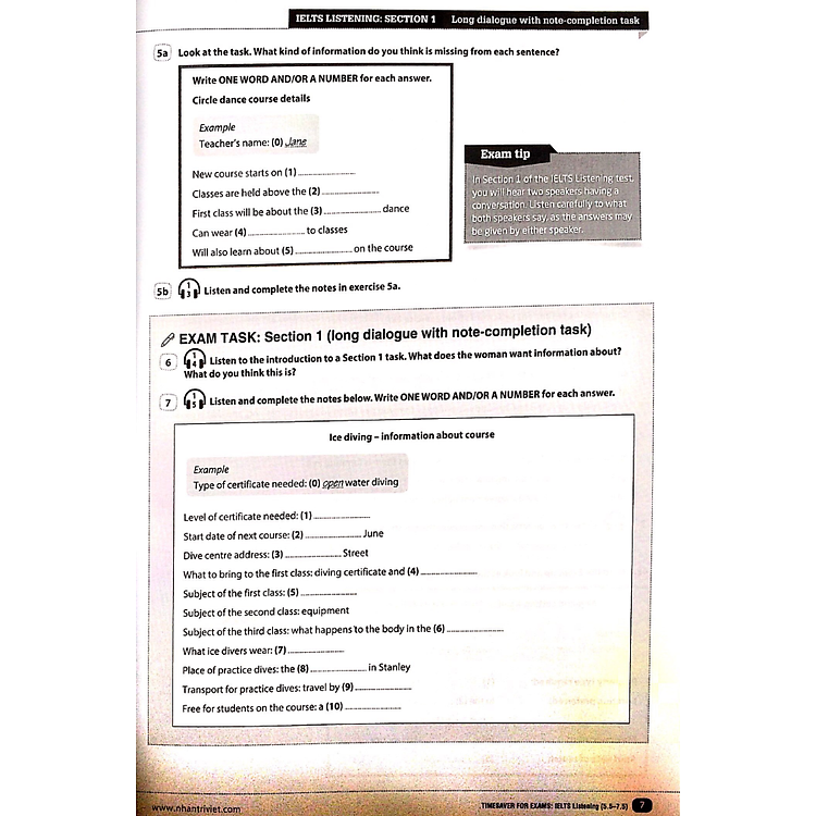 Timesaver For Exams - IELTS Listening 5.5 - 7.5 (Kèm MP3) - Ảnh 2